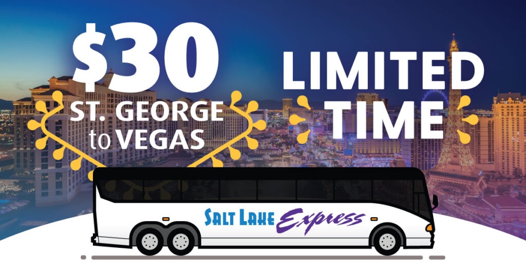 St. George to Las Vegas $30 Shuttle & Bus Tickets