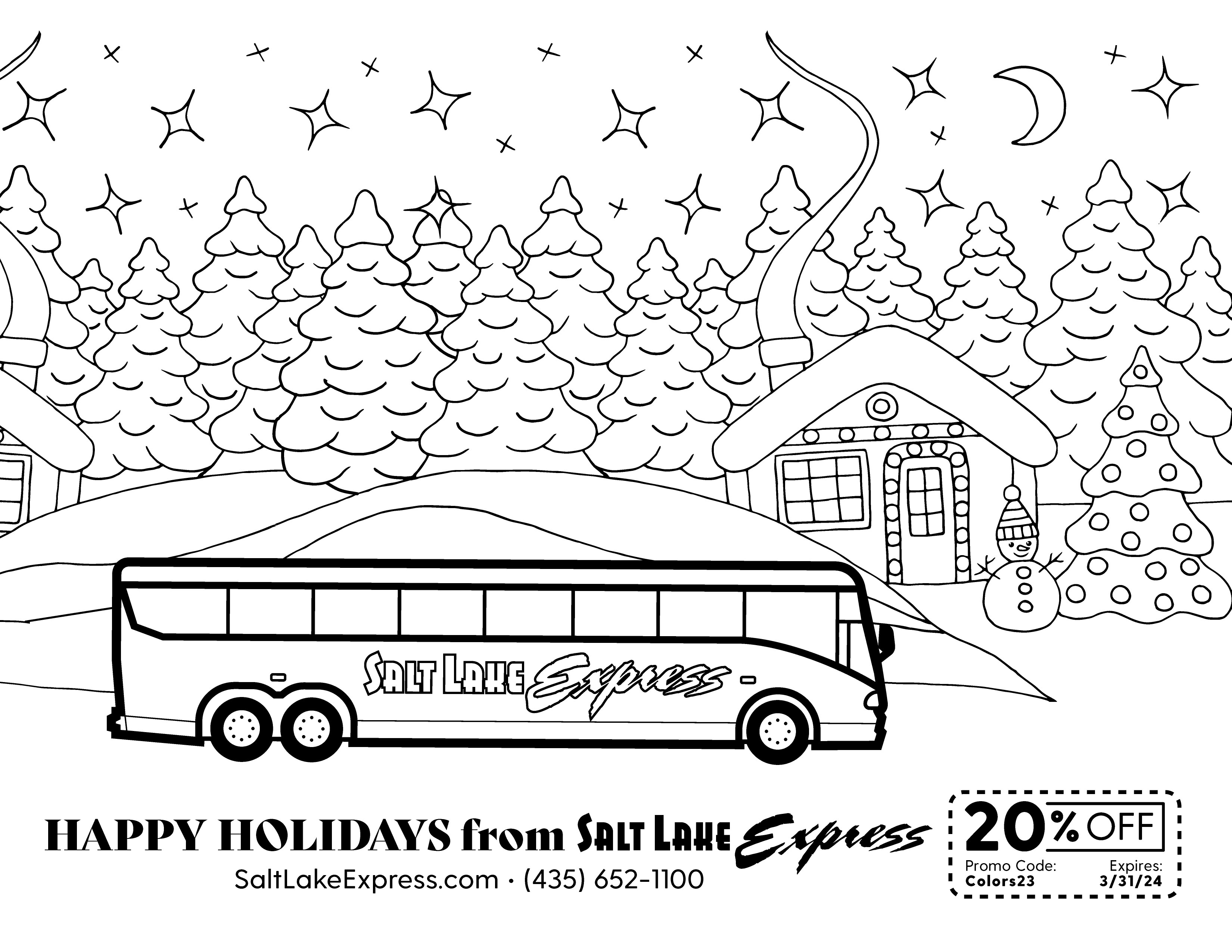Holiday Coloring Page Contest Salt Lake Express